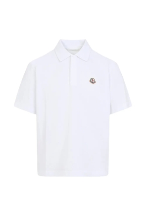 Moncler patch polo shirt - White