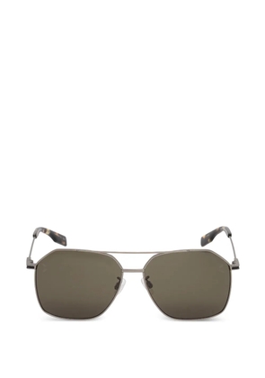 Alexander McQueen Eyewear geometric-frame sunglasses - Grey