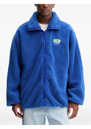 American Vintage zip logo fleece jacket - Blue