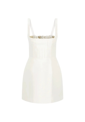 Rachel Gilbert Ludovica floral embellished mini dress - White