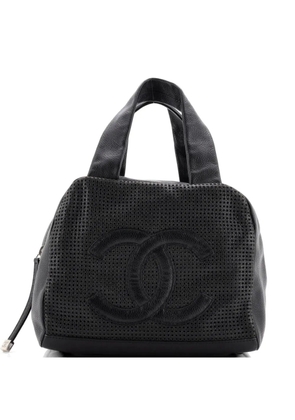 CHANEL Pre-Owned CC Bowler Bag Perforated Leather Small handbag - Black