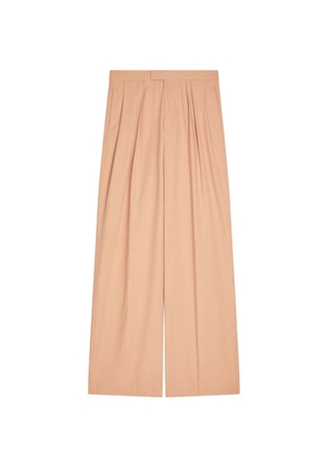DRIES VAN NOTEN pleated cotton poplin trousers - Neutrals