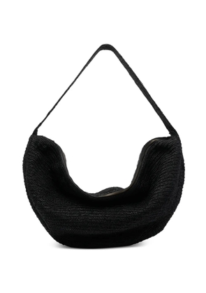 IBELIV Vibe zip raffia shoulder bag - Black