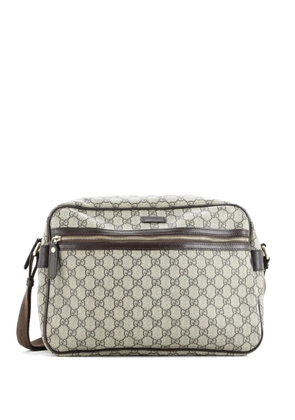 Gucci Pre-Owned Front Zip Camera Bag GG Coated Canvas Large crossbody bag - Brown