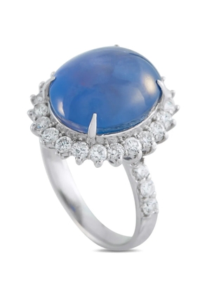 LB Exclusive diamond sapphire embellished ring - Silver