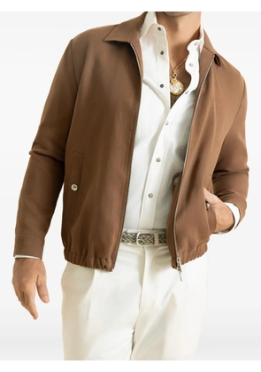 Eleventy zip bomber jacket - Brown