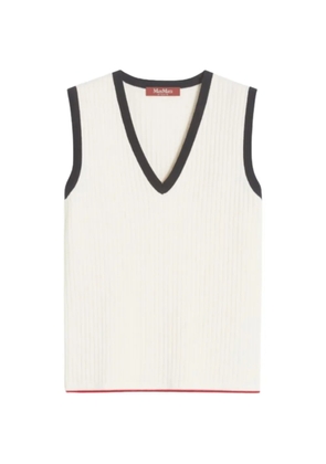 Max Mara Umile V-neck sleeveless top - Neutrals