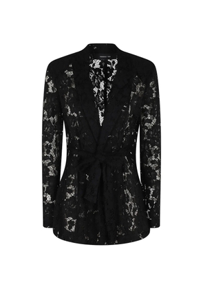 Federica Tosi lace tie jacket - Black