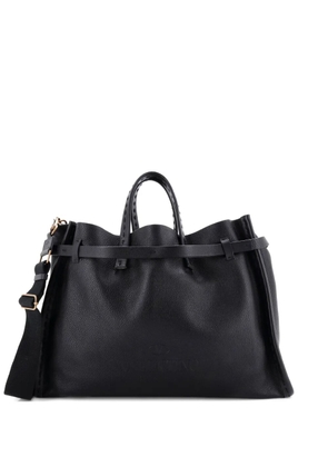 Valentino Garavani Pre-Owned Belted Weekender Leather Medium tote bag - Black