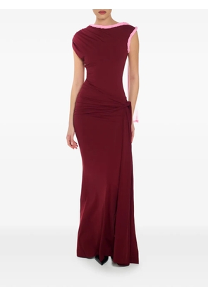 AXEL 113 Tiana twisted draped MAXI dress - Red