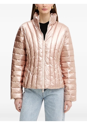 Armani Exchange funnel-neck quilted jacket - Pink