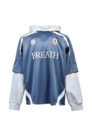 BREATH layered hoodie - Blue