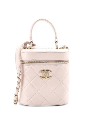 CHANEL Pre-Owned Trendy CC Top Handle Vanity Case Quilted Lambskin Small shoulder bag - Pink