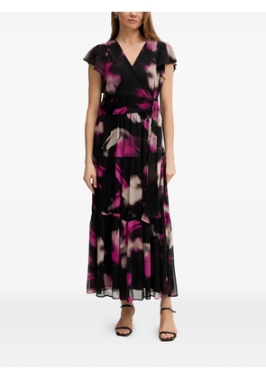 DKNY ruffled tie-waist maxi dress - Black