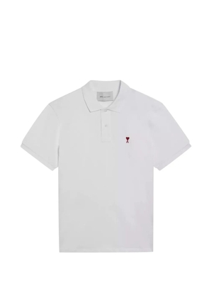 AMI Paris piqué polo shirt - White
