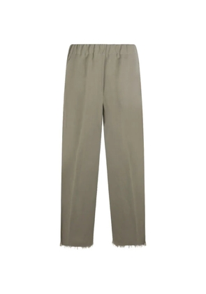 Antonelli elasticated frayed trousers - Green