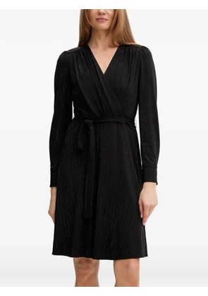 DKNY tie waist V-neck dress - Black