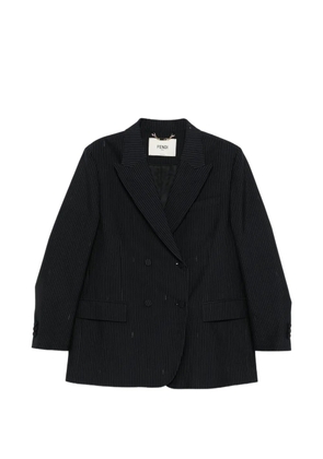 FENDI pinstripe double-breasted blazer - Blue