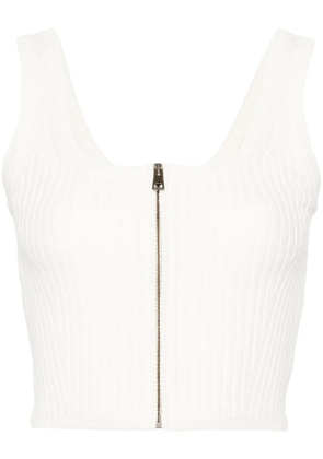 Forte Forte ribbed-knit cropped top - Neutrals