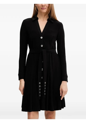 DKNY buttoned belted mini dress - Black