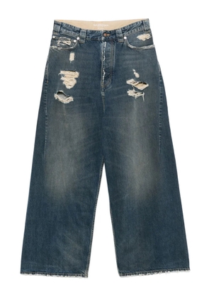 Balenciaga distressed wide-leg jeans - Blue