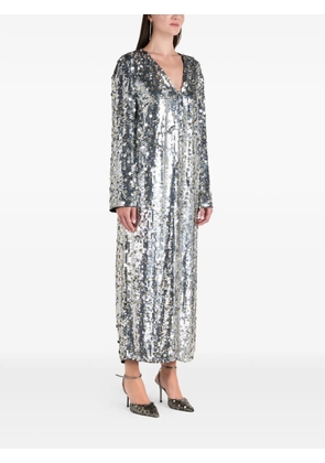 ILTA Blaise sequin V-neck maxi dress - Silver