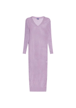 Vilebrequin crochet-knit long-sleeved dress - Purple
