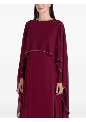 Copurs Samira cape embellished maxi dress - Red