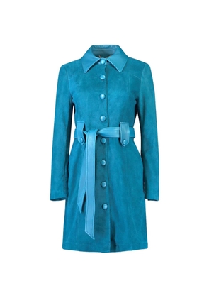 Christy Lynn Ricci belted coat - Blue