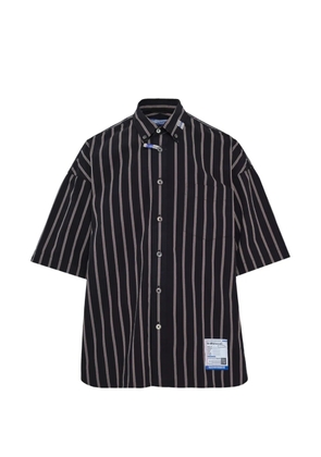 Maison MIHARA YASUHIRO stripe cotton shirt - Black