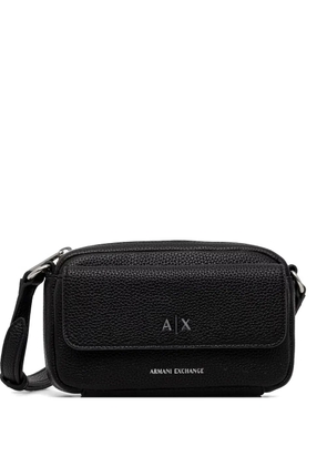 Armani Exchange logo cross body bag - Black