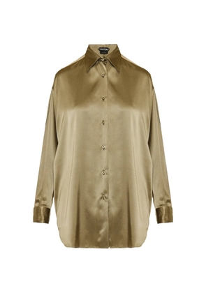 TOM FORD buttoned collared shirt - Green