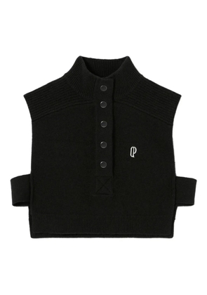 Claudie Pierlot logo-embroidered knitted vest - Black