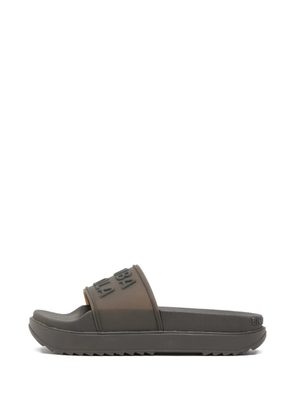 Bimba y Lola logo-embossed slides - Brown