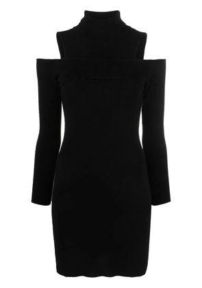 costume national contemporary cut-out knitted mini dress - Black