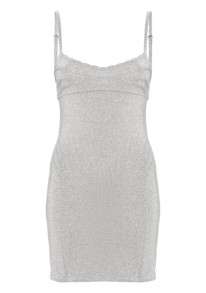 Jacquemus Fiesta lurex minidress - Silver