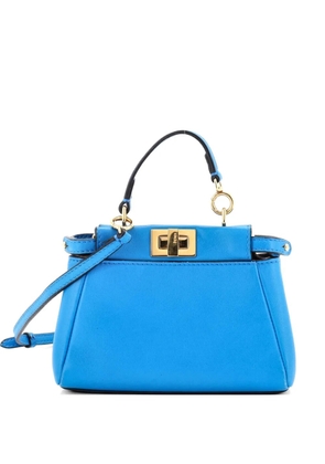 Fendi Pre-Owned Peekaboo Bag Leather Nano crossbody bag - Blue