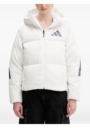 adidas hooded puffer jacket - White