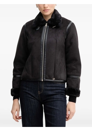 Gaudi textured-collar jacket - Black