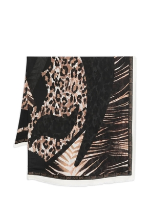 Just Cavalli animal print scarf - Black