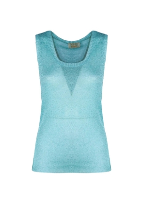 PHO FIRENZE sleeveless round-neck top - Blue