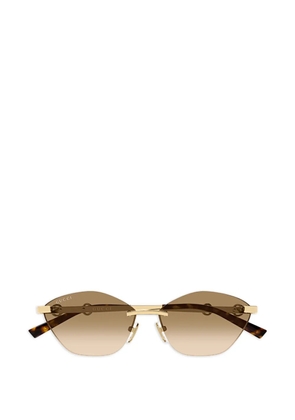 Gucci Eyewear cat-eye rimless sunglasses - Gold