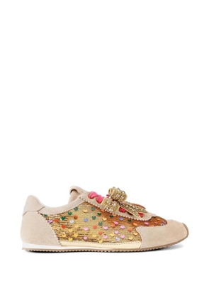 Kurt Geiger London sequin bow sneakers - Neutrals