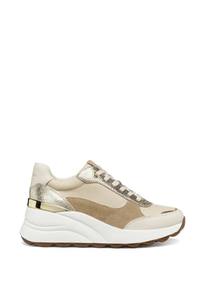 Geox Spherica Ec13 metallic panelled sneakers - Neutrals
