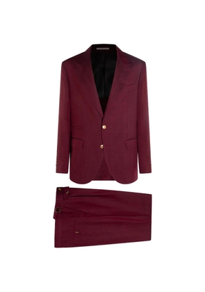 Brunello Cucinelli red single-breasted suit