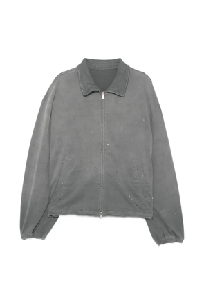 CROQUIS paint splatter zip-up jacket - Grey