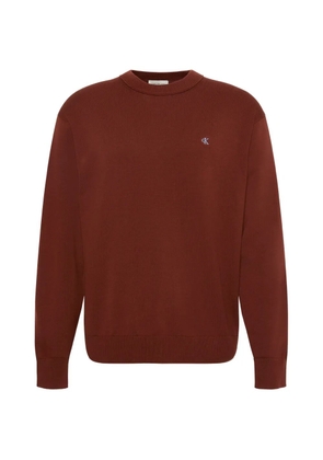 Calvin Klein Jeans logo-embroidered sweater - Brown