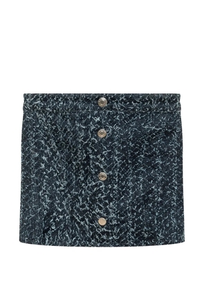 IRO VANNY textured denim buster top - Blue