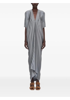 Rick Owens V-neck draped maxi dress - Grey