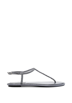René Caovilla Diana embellished t-strap sandals - Silver